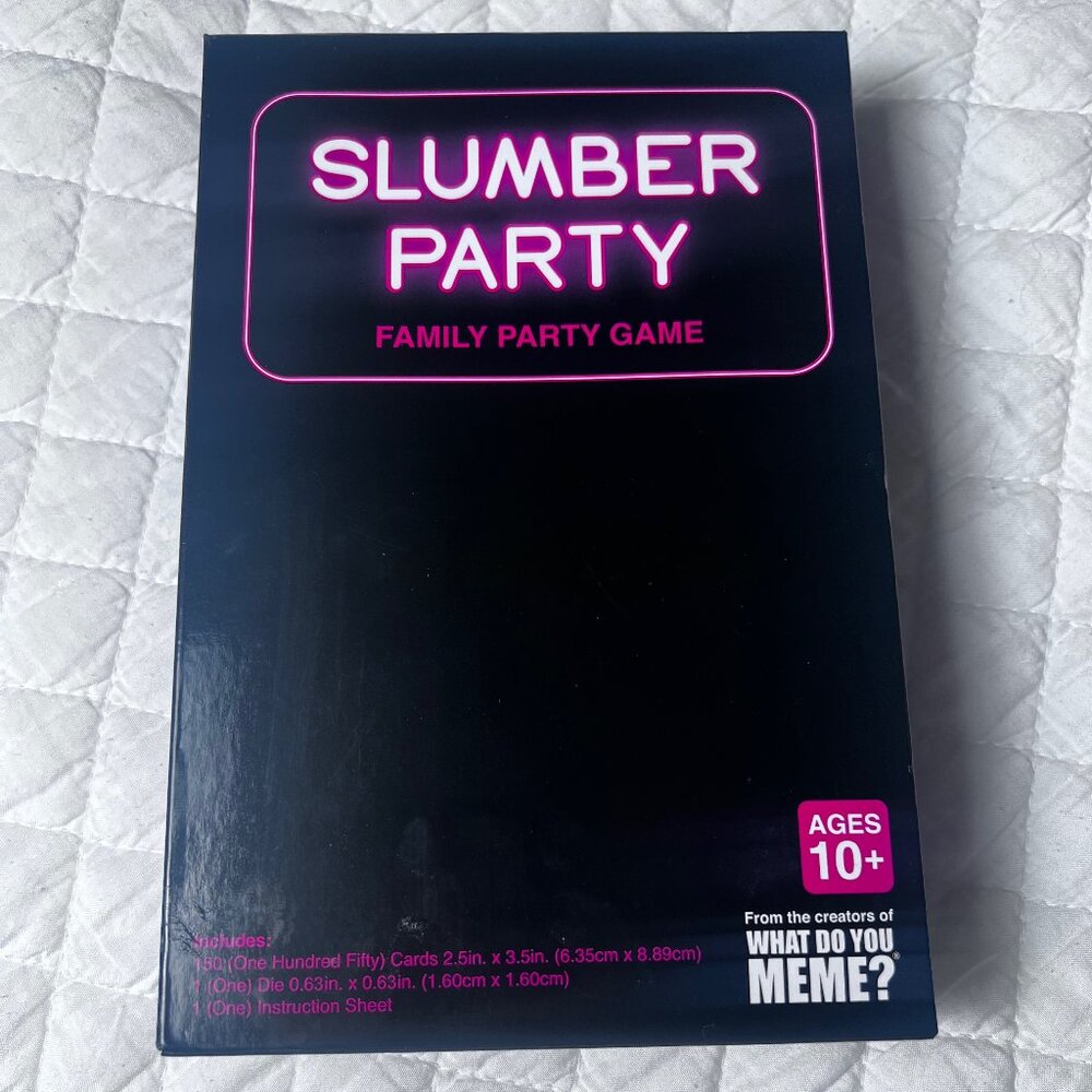 Slumber Party Family Card Game bring together girls sleep over new never opened